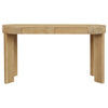 Brentwood Solid Mindi Timber 2-Drawer Oval Desk 140cm in Natural - Chocolate Wood