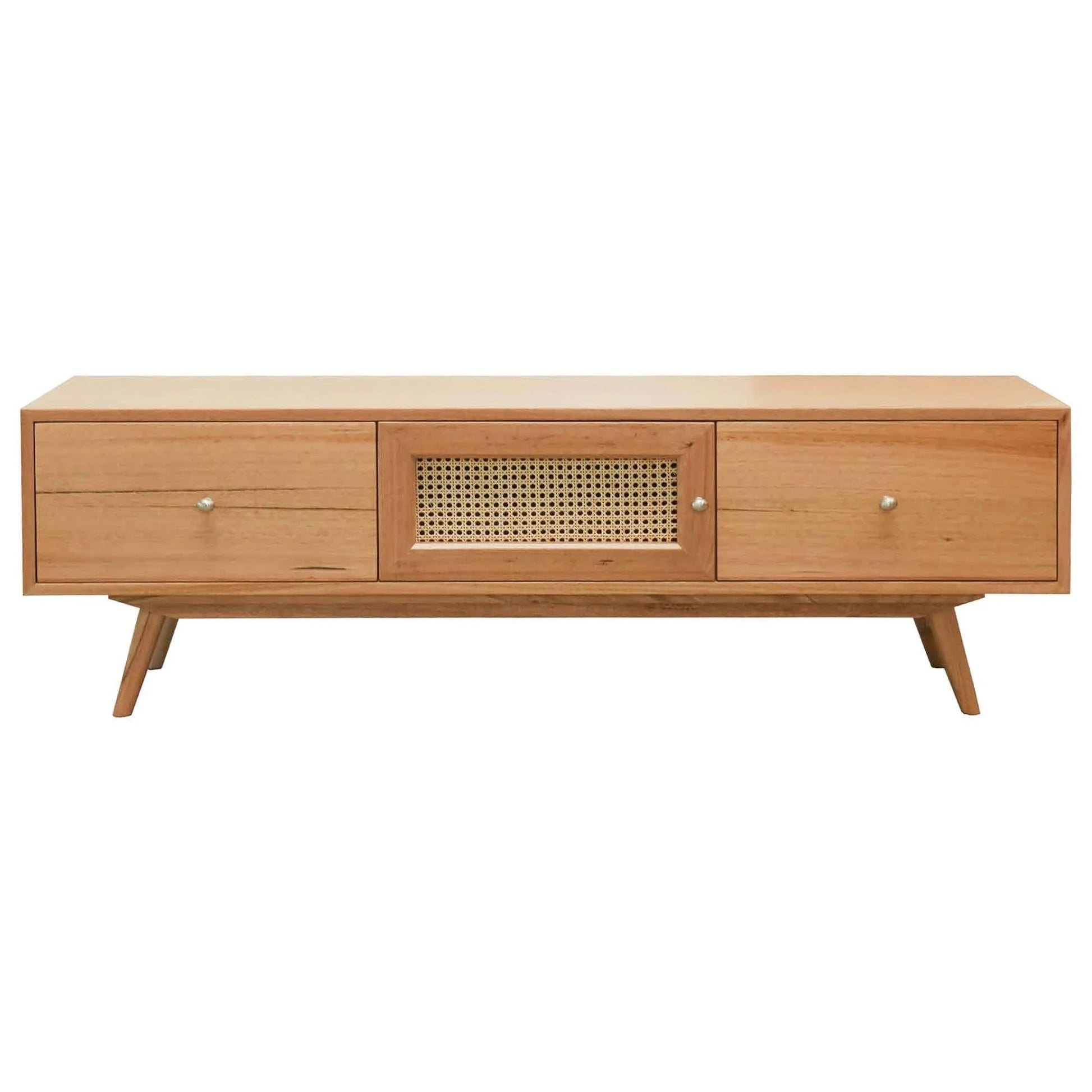 HADLEIGH OAK & RATTAN 2-DOOR 1-DRAWER ETU TELEVISION UNIT NATURAL - MyChocolateWood