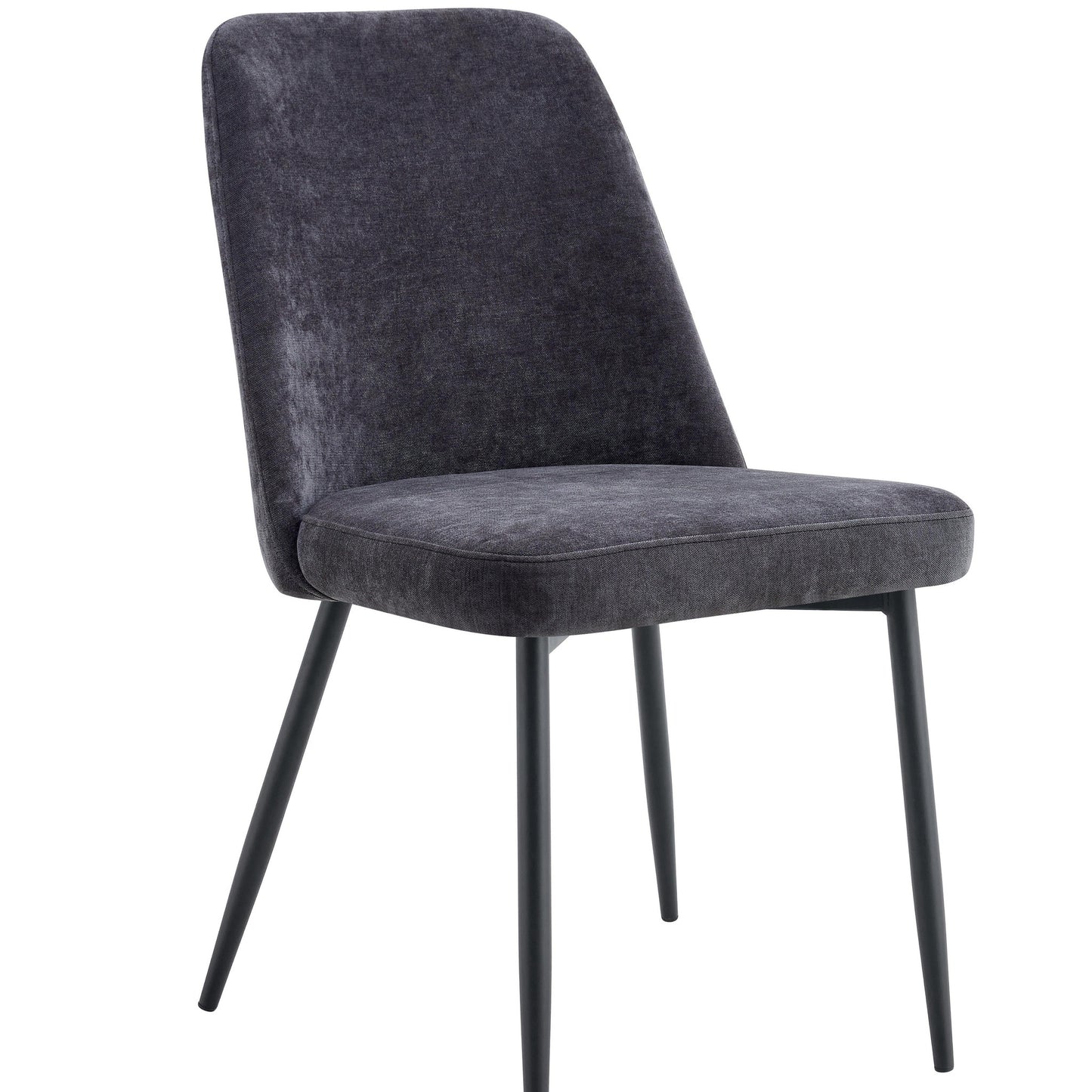THADDEUS STEEL FRAME DINING CHAIR CHARCOAL