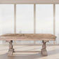 HARLOW PARQUET RECLAIMED ELM DOUBLE EXTENSION DINING TABLE WITH PEDESTAL BASE 210/260/310CM NATURAL ELM - MyChocolateWood