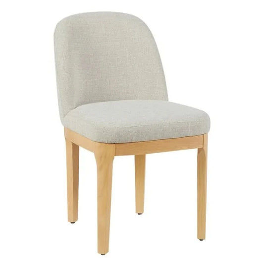 SET OF 2 DURAM LINEN DINING CHAIRS NATURAL/OATMEAL - MyChocolateWood