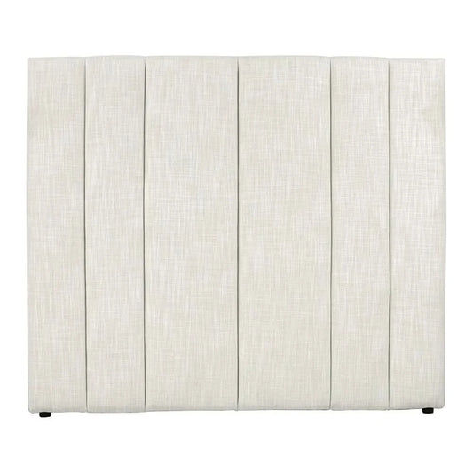 MILLICENT LINEN BED HEADBOARD OFF-WHITE QUEEN SIZE - MyChocolateWood
