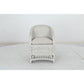 Danara Outdoor Rattan Dining Chair in White Faded Grey - Chocolate Wood