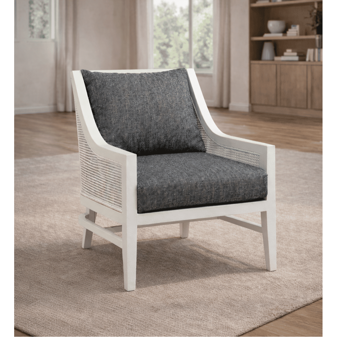 OLIVERI SOLID MAHOGANY ACCENT ARMCHAIR - MyChocolateWood
