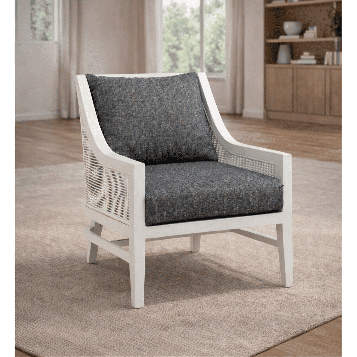 OLIVERI SOLID MAHOGANY ACCENT ARMCHAIR
