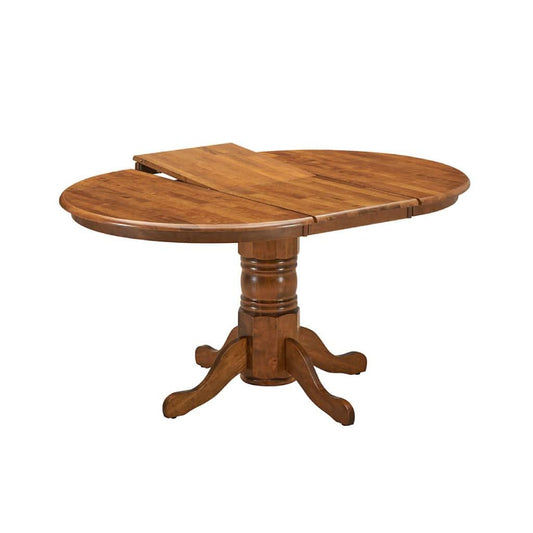 MARVELL SOLID RUBBERWOOD OVAL EXTENSION DINING TABLE WALNUT 106.6-150CM - MyChocolateWood