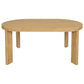 Apollo Solid Mahogany Oval Dining Table 165cm in Natural - Chocolate Wood