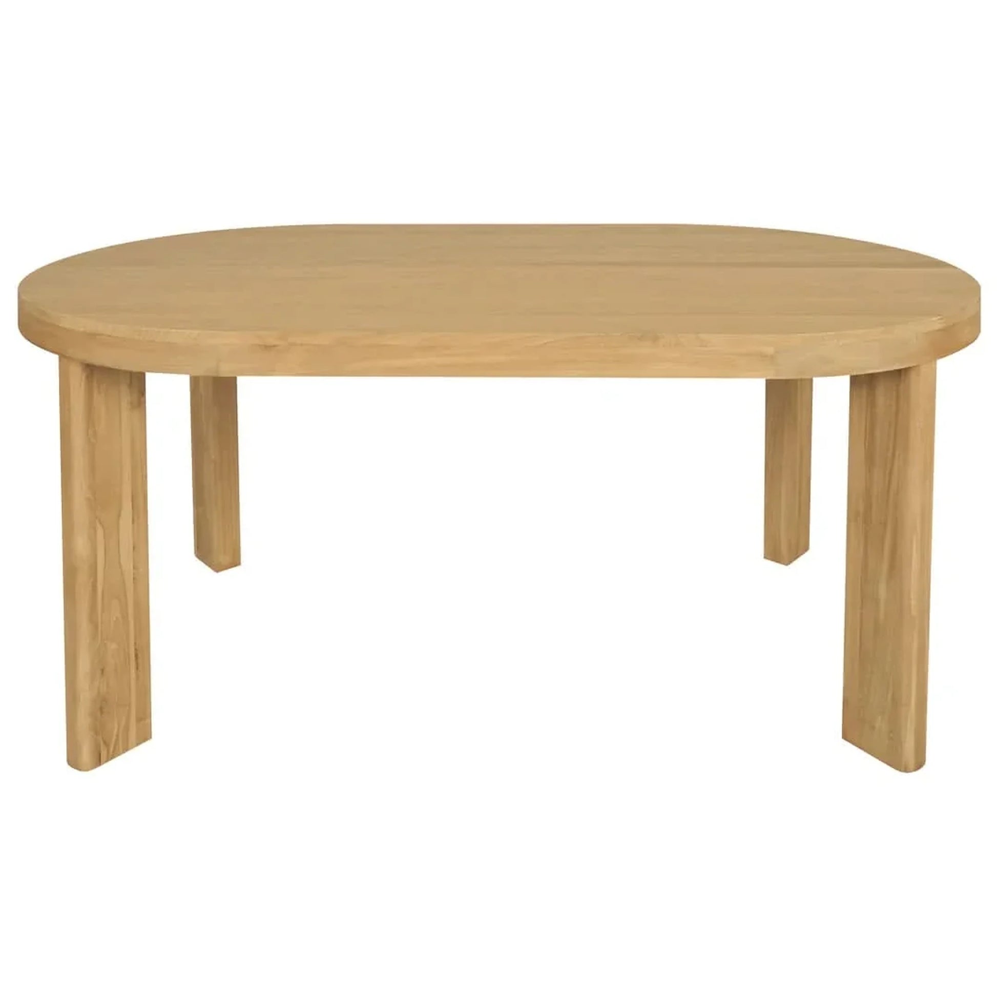 Apollo Solid Mahogany Oval Dining Table 165cm in Natural - Chocolate Wood