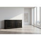Tasmania Solid Mahogany 4 Door 4 Drawer Buffet / Sideboard in Chocolate - Chocolate Wood