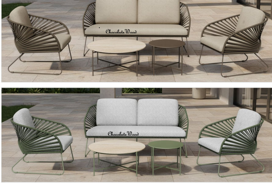 HAVERS 4 PIECE OUTDOOR SOFA SET/LOUNGE SET MOCHA