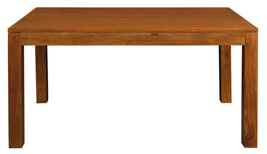 TANAKA SOLID MAHOGANY DINING TABLE IN LIGHT PECAN 150CM - MyChocolateWood