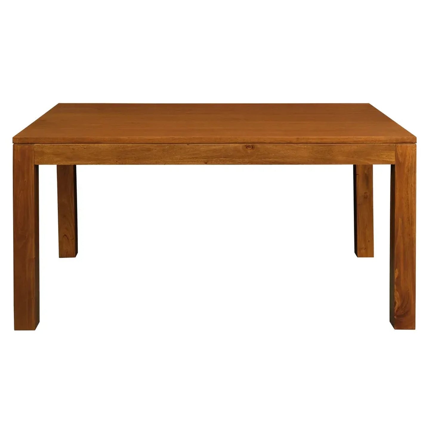Tanaka Solid Mahogany Dining Table, 150cm in Light Pecan - Chocolate Wood