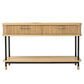 PEMBROKE OAK 2-DRAWER CONSOLE TABLE/HALL TABLE NATURAL - MyChocolateWood