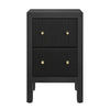 JAYLA PETITE BLACK 2-DRAWER BEDSIDE TABLE - MyChocolateWood