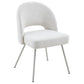HALIFAX SOLID ACACIA DINING CHAIR FABRIC UPHOLSTERY COASTAL ASH /WHITE