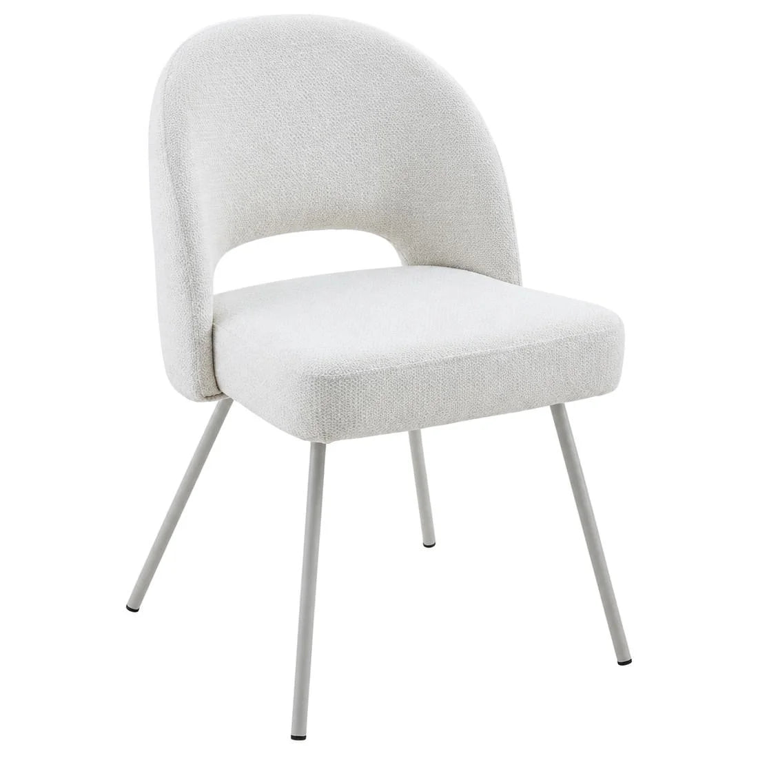 HALIFAX SOLID ACACIA DINING CHAIR FABRIC UPHOLSTERY COASTAL ASH /WHITE