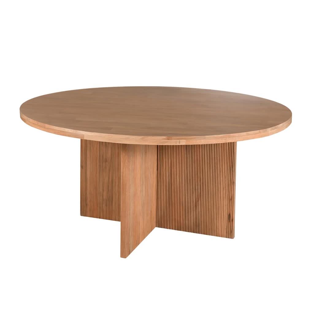 HAMILTON MANGO WOOD ROUND DINING TABLE NATURAL 160CM DIA.