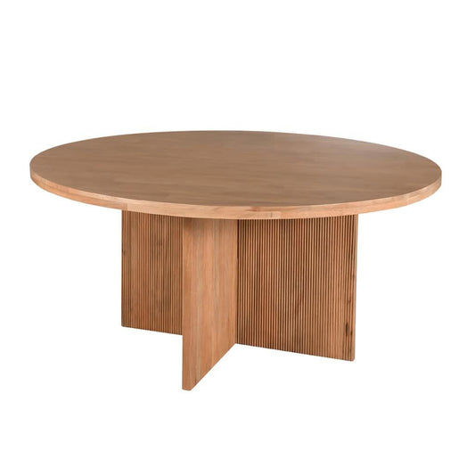 HAMILTON MANGO WOOD ROUND DINING TABLE NATURAL 160CM DIA.