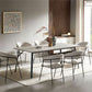 ELEKTRA 7 PIECE RECTANGULAR DINING SET: 1 MARBLE LOOK DINING TABLE 200CM & 6 BEIGE ELEKTRA DINING CHAIRS - MyChocolateWood