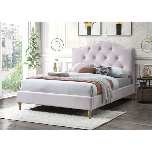 PRINCESS FABRIC SINGLE BED PINK - MyChocolateWood