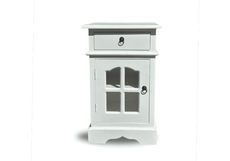 Rae Premium Mahogany Side Table/Lamp Table White