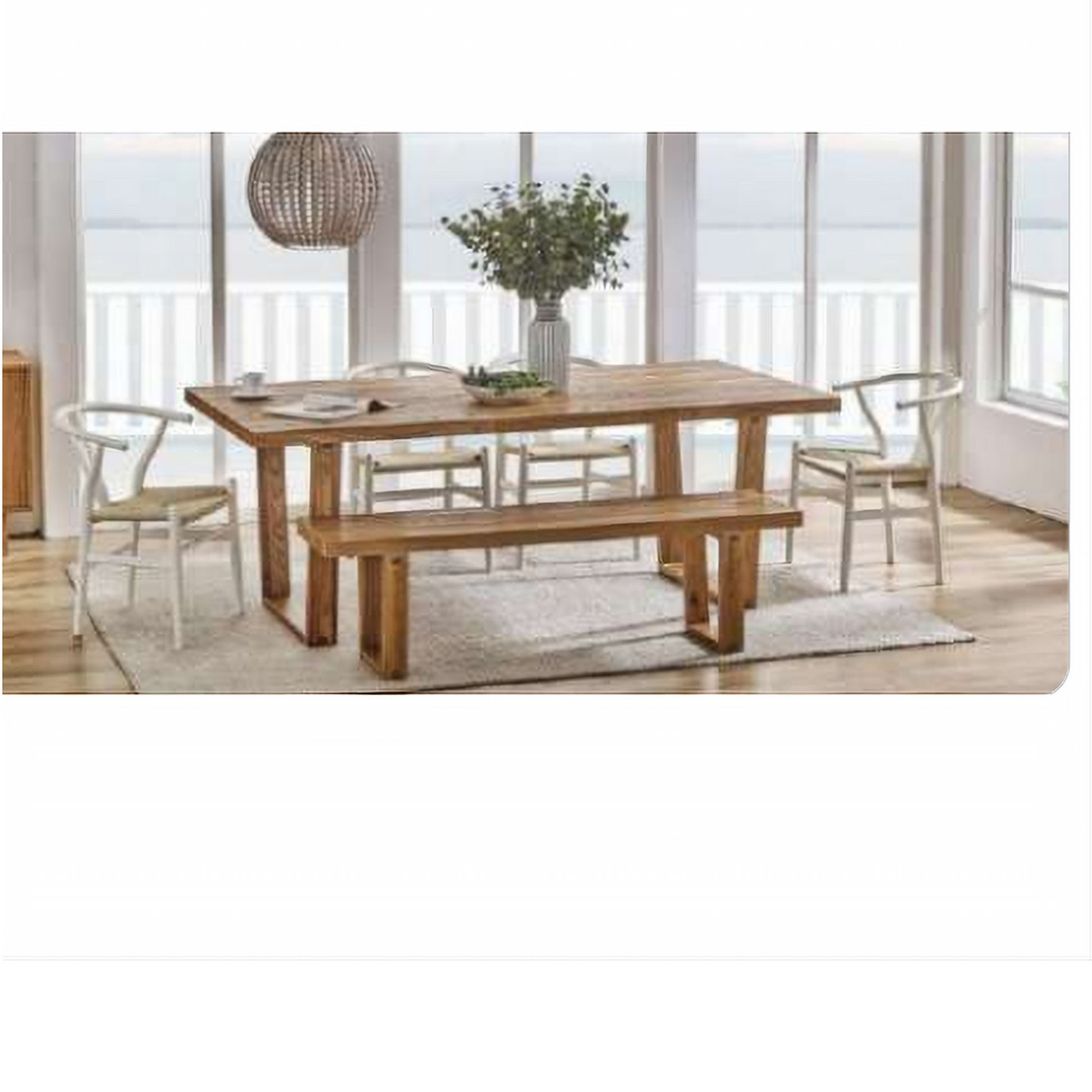 Stroud Dining Table 240cm with white chairs