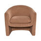 Magna Contemporary Fabric Armchair in Cinnamon - Chocolate Wood