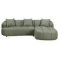 Elvina Fabric 2-Seater Sofa w/ RHF Chaise Pistachio