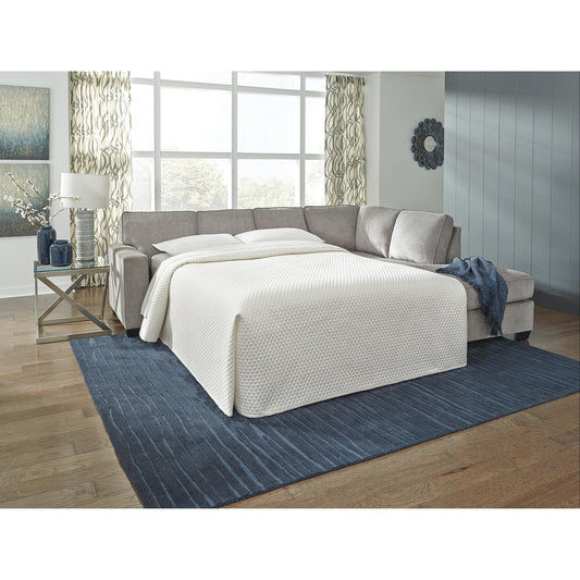 ASTOR RHF CHENILLE CHAISE WITH SOFA BED ALLOY COLOUR - MyChocolateWood