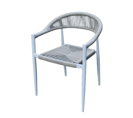 Allerton Aluminium/Rope Look Wicker Design Outdoor Dining Chair