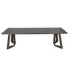 Carlsbad mango wood dining table by Chocolate Wood, 220cm black finish with a smooth tabletop and sturdy legs.