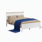 Pippa Rubberwood Double Bed White/Mid-Brown