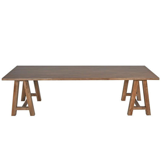 GILA SOLID MANGO WOOD DINING TABLE 280CM FRENCH GREY