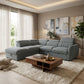 Bart Corner Sofa Bed — 2-Seater Sofa w/ LHF Storage Chaise Seafoam