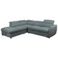 Bart Corner Sofa Bed — 2-Seater Sofa w/ LHF Storage Chaise Seafoam