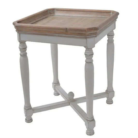OWEN SHABBY SQUARE SIDE TABLE/LAMP TABLE/ACCENT TABLE