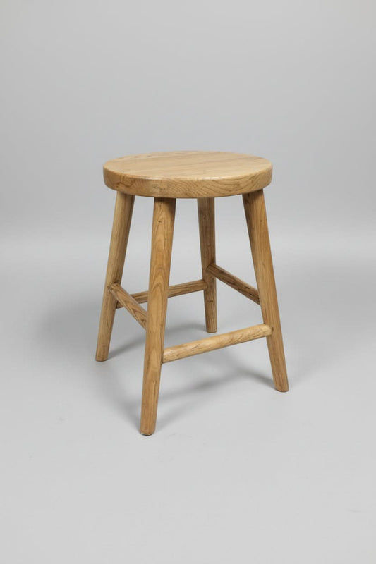 FITAN SOLID OAKSTOOL NATURAL TOP/NATURAL LEGS HEIGHT 45CM - MyChocolateWood