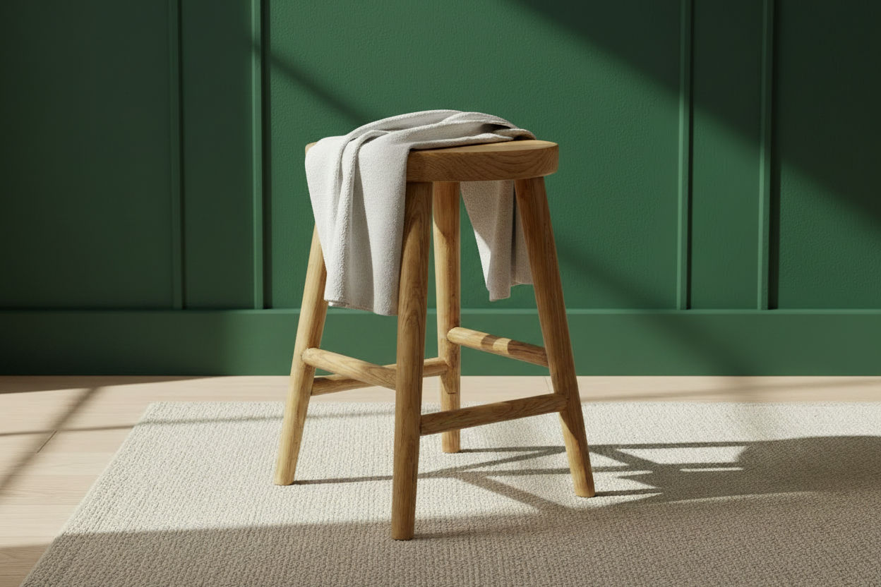 FITAN SOLID OAKSTOOL NATURAL TOP/NATURAL LEGS HEIGHT 45CM - MyChocolateWood
