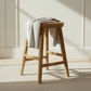 FITAN SOLID OAKSTOOL NATURAL TOP/NATURAL LEGS HEIGHT 45CM - MyChocolateWood