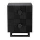 TALISA CONTEMPORARY 2-DRAWER SMALL BEDSIDE TABLE BLACK