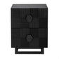 Talisa Contemporary 2-Drawer Small Bedside Table in Black