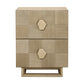 TALISA CONTEMPORARY 2-DRAWER SMALL BEDSIDE TABLE ANTIQUE GOLD