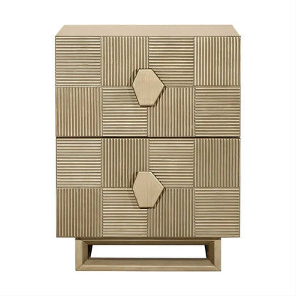 Talisa Contemporary 2-Drawer Small Bedside Table
