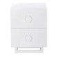 TALISA CONTEMPORARY 2-DRAWER SMALL BEDSIDE TABLE WHITE