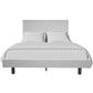 Snowdon Acacia Art Deco Bed in White - Chocolate Wood