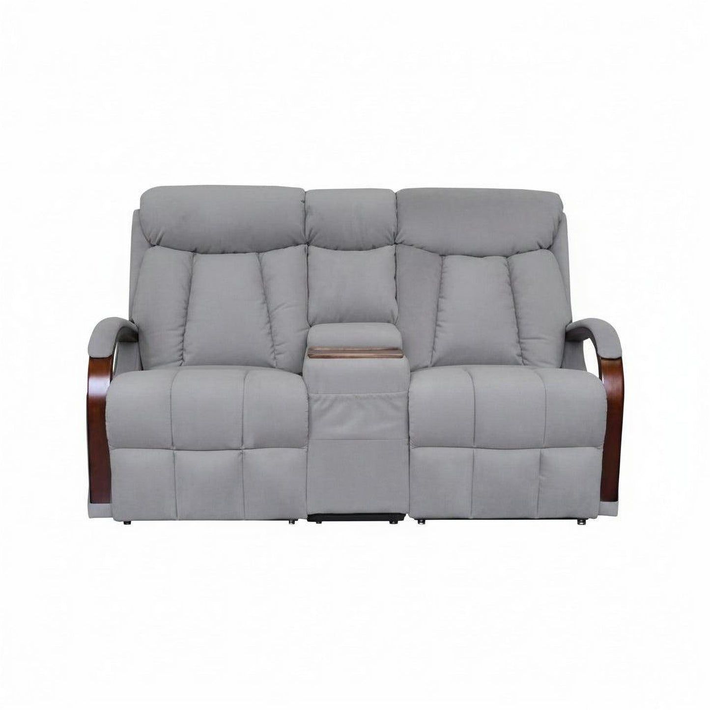 Vorn Fabric 2-Seater Lift Chair / Recliner Sofa with Console in Graphite-MyChocolateWood