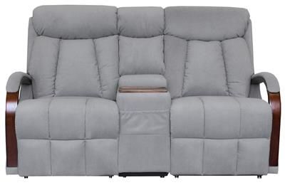VORN FABRIC 2-SEATER LIFT CHAIR/RECLINER SOFA WITH CONSOLE GRAPHITE