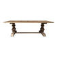 TREMAYNE RECYCLED ELM RUSTIC DINING TABLE PARQUETRY PATTERN 200CM - MyChocolateWood