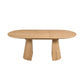 Sherwood Natural Oak Finish Oval Extension Dining Table  160-200cm - MyChocolateWood