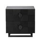 TALISA CONTEMPORARY 2-DRAWER LARGE BEDSIDE TABLE BLACK